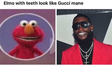 gucci teeth|elmo with teeth gucci mane.